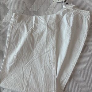 Zara White Pajama Striped Pants